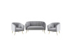 BAGY, designové křeslo, gold chrom zlatý / látka velvet šedá