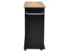 VASIN, výklopná skříňka s odpadkovým košem, černá / dub