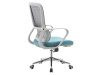 FOSTER 1, kancelářské křeslo, síťovina šedá / látka modrá