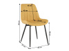 HAZAL, jídelní židle, černá / ekokůže žlutá 