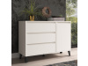 BOGAN NEW, komoda 1-dveřová se 3-mi zásuvkami, černá / bílá
