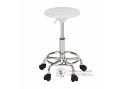 Židle, bílá/chrom, MABEL 4 NEW