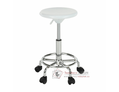 Židle, bílá/chrom, MABEL 4 NEW