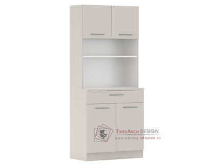 Čtyřdveřový kredenc, kašmír, DOMIS NEW