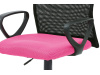 KA-B047 PINK, kancelářská židle, látka mesh černá + růžová