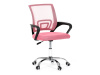 KA-L103 PINK, kancelářská židle, látka mesh + síťovina růžová