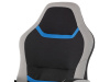KA-L611 BLUE, kancelářská židle, látka černá + šedá + modrá