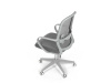 KA-S425 GREY, kancelářská židle, látka šedá / látka mesh šedá