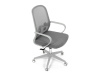 KA-S425 GREY, kancelářská židle, látka šedá / látka mesh šedá
