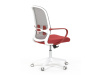 KA-S425 RED, kancelářská židle, látka červená / látka mesh šedá