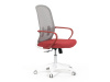 KA-S425 RED, kancelářská židle, látka červená / látka mesh šedá