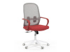 KA-S425 RED, kancelářská židle, látka červená / látka mesh šedá
