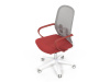 KA-S425 RED, kancelářská židle, látka červená / látka mesh šedá