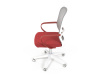 KA-S425 RED, kancelářská židle, látka červená / látka mesh šedá