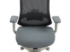 KA-V321 GREY, kancelářská židle, látka + síťovina šedá