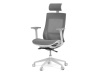 KA-W004 GREY, kancelářská židle, látka mesh šedá + síťovina