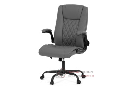KA-Y344 GREY, kancelářská židle, ekokůže šedá