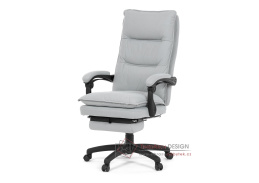 KA-Y350 SIL, kancelářské židle s podnožkou, látka světle šedá