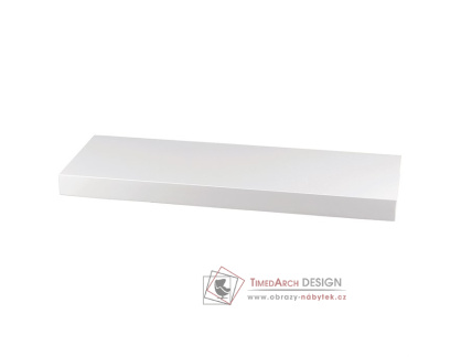 P-001 WT, nástěnná polička 60cm, vysoký lesk bílý