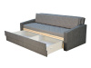 VISION, pohovka rozkládací, látky ALCONE 68 GREY / ALCONE 21 SILVER