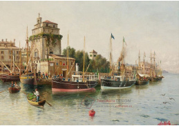 A-8416 Ludwig Rubelli - Parníky a plachetnice v přístavu Viareggio