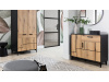 S-LINE ST04, jídelní stůl rozkládací 160-200x90cm, dub evoke