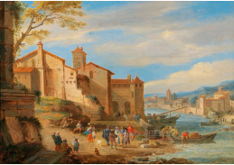 DDSO-4145 Pieter Bout a Adriaen Frans Boudewijns - Přístav Ripa Grande v Římě
