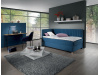 NOVO, čalouněná postel rohová - boxspring 90x200cm, výběr provedení