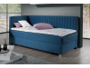 NOVO, čalouněná postel rohová - boxspring 90x200cm, výběr provedení