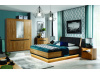 YORK Y18/140, postel 140x200cm, dub granson / grafit