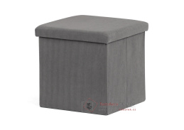 TAB-471 GREY6, taburet s úložným prostorem, látka šedá