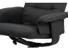 TV-5010 GREY2, relaxační křeslo s taburetem, přírodní / látka šedá