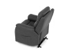 TV-5874 GREY, křeslo elektricky polohovatelné, látka šedá v dekoru broušené kůže.