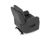 TV-5874 GREY, křeslo elektricky polohovatelné, látka šedá v dekoru broušené kůže.