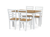 VESPA OAK, jídelní set 1+4, bílá / dub