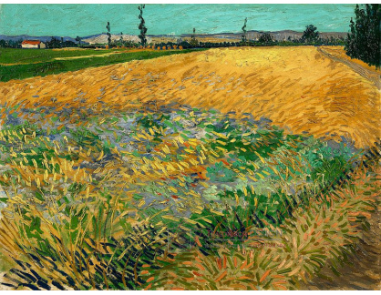 VR2-273 Vincent van Gogh - Pšeničné pole s kopcem Alpilles na pozadí