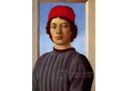 VR17-18 Sandro Botticelli - Portrét mladého muže s červenou čepici