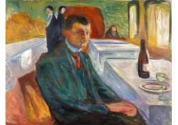VEM13-13 Edvard Munch - Autoportrét u láhve vína