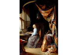 KO V-428 Gerard Dou - Žena hrající na klavichord