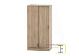 BETTY 4 BE04-002-00, šatní skříň s posuvnými dveřmi 90cm, dub sonoma
