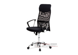 KA-E301 BK, kancelářská židle, látka černá / látka mesh černá