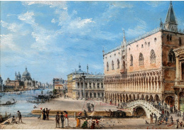 A-2128 Giovanni Grubas - Riva degli Schiavoni s Palazzo Ducale v Benátkách