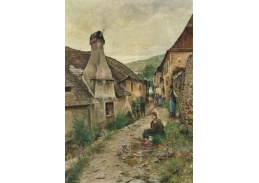 A-7854 Josef Kinzel - Vesnická ulice v Radelbachu ve Wachau