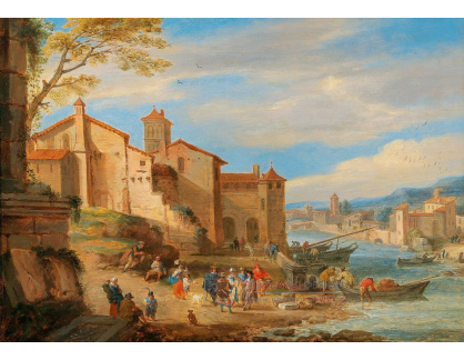 DDSO-4145 Pieter Bout a Adriaen Frans Boudewijns - Přístav Ripa Grande v Římě
