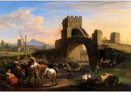 D-9463 Jacob de Heusch - Rolníci u Ponte Salario v Římě