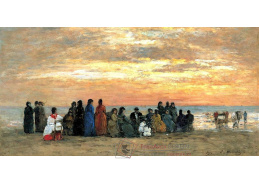 VF101 Eugene Boudin - Lidé na pláži v Trouville