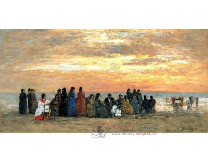 VF101 Eugene Boudin - Lidé na pláži v Trouville