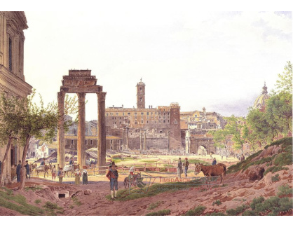 VALT 19 Jacob Alt - Pohled na Forum Romanum v Římě