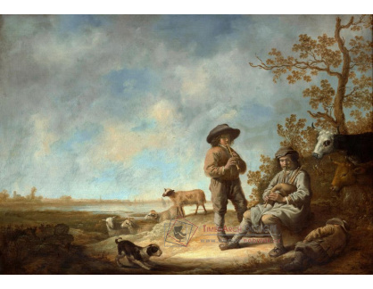 DDSO-1476 Aelbert Cuyp - Pastýři pískající na píšťalku