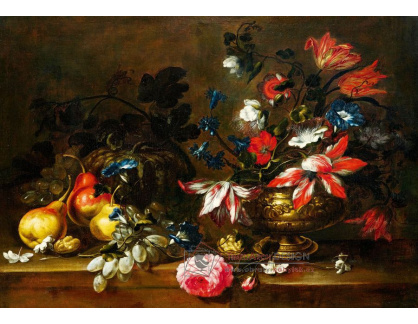 DDSO-4508 Francesco Mantovano - Zátiší s ovocem a květinami